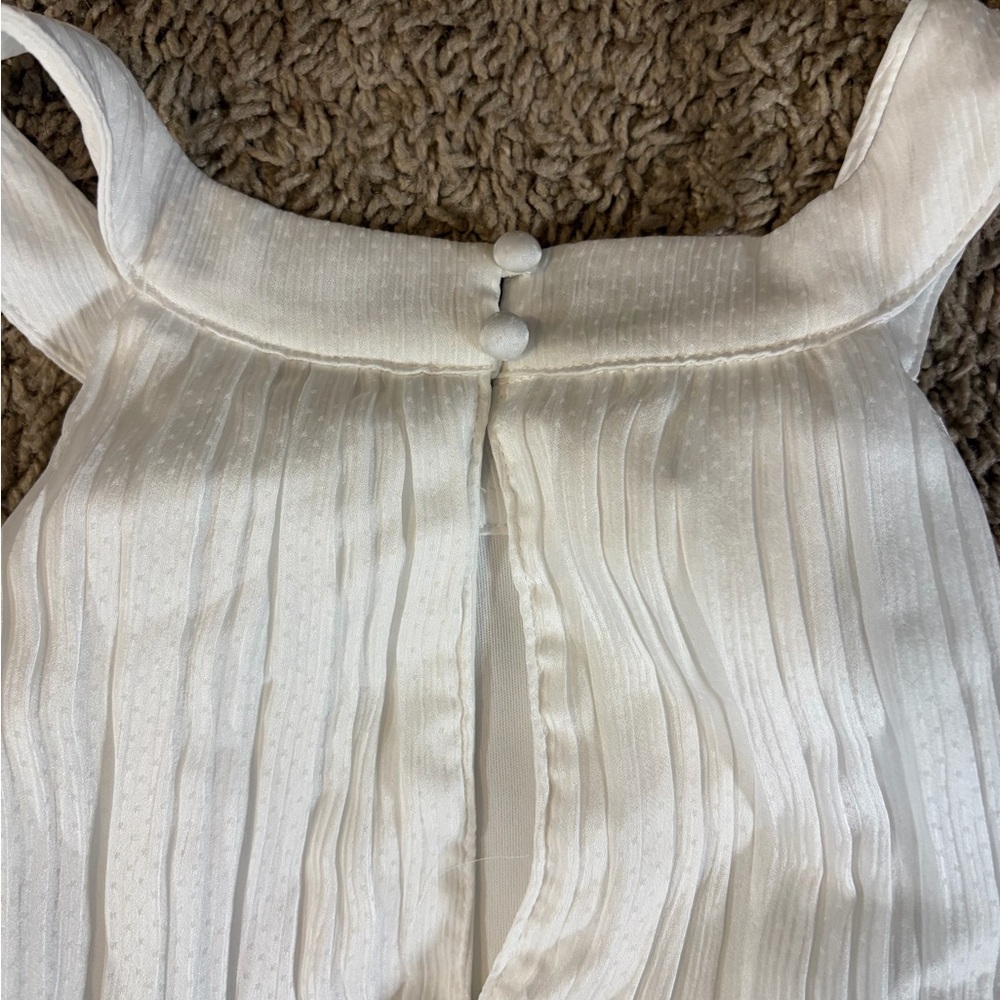 Lulus Tier and Far White Tiered Pleated Halter Midi Dress - Picture 6 of 11
